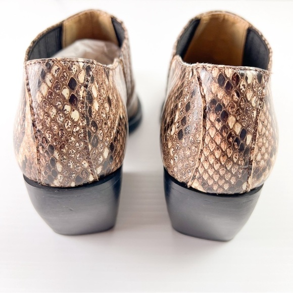 Tony Bianco Booties womens 6 Paris Leather Brown Multi Snake Ankle Shoes - Picture 10 of 14